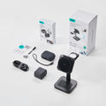 25W CryoBoost 3-in-1 Magnetic Charger (Qi2) and AirPods Pro 3 Orbit Hybrid Case Bundle - US Plug–White