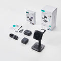 25W CryoBoost 3-in-1 Magnetic Charger (Qi2) and AirPods Pro 3 Cyber FlickLock Case Bundle - US Plug–White