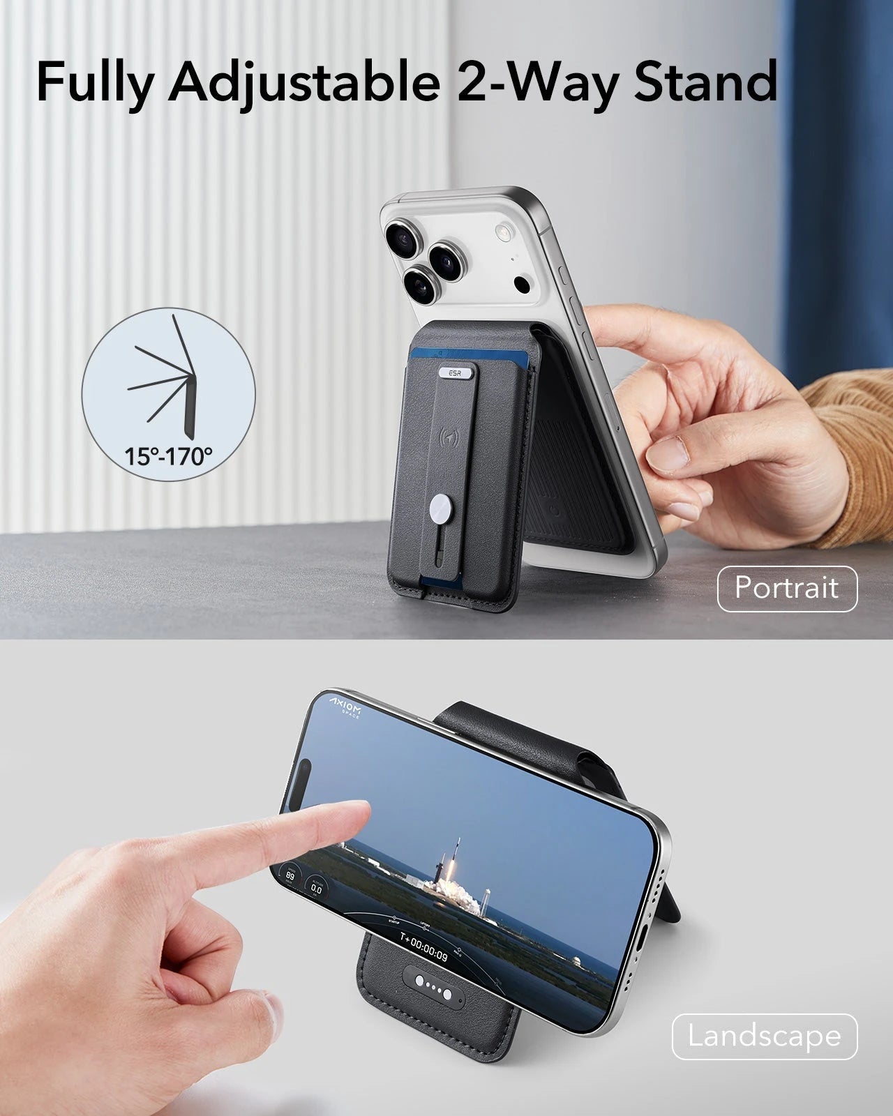25W CryoBoost 3-in-1 Magnetic Charger (Qi2) and Wallet Stand Bundle - US Plug–White ESR ESR