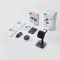 25W CryoBoost 3-in-1 Magnetic Charger (Qi2) and Wallet Stand Bundle - US Plug–White