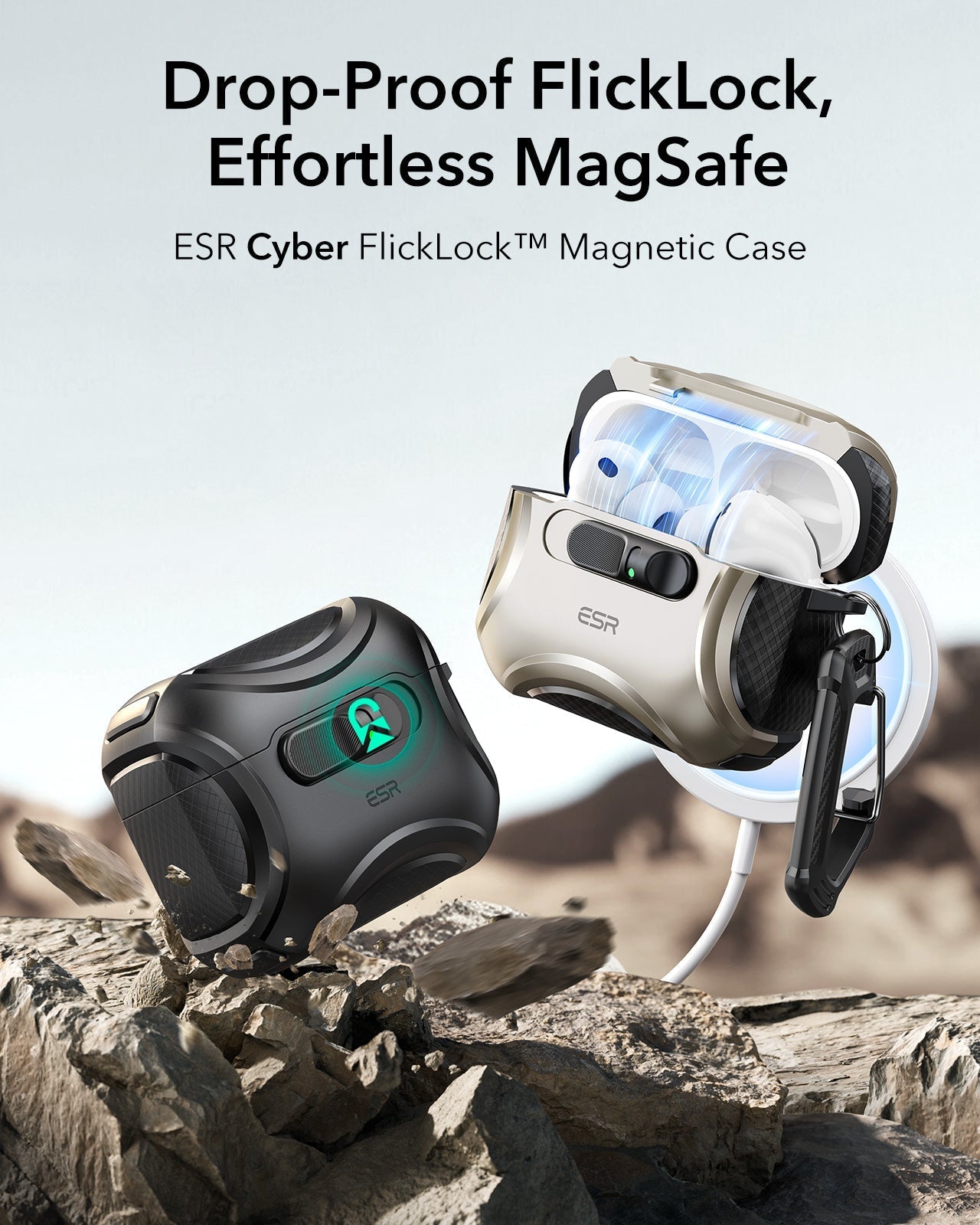 25W 3-in-1 Foldable Charger & AirPods Pro 3 FlickLock Case | ESR