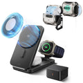25W CryoBoost Foldable 3-in-1 Magnetic Charger and AirPods Pro 3 Cyber FlickLock Case Bundle– EU Plug-Black&Titanium