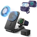 25W CryoBoost Foldable 3-in-1 Magnetic Charger and AirPods Pro 3 Cyber FlickLock Case Bundle– EU Plug-Black&Purple
