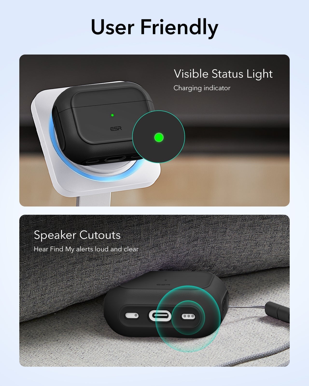 25W CryoBoost Foldable 3-in-1 Magnetic Charger and AirPods Pro 3 Orbit Hybrid Case Bundle – EU Plug-Black ESR ESR