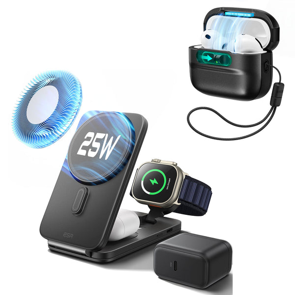 AirPods Pro 3 Pulse Case & 3-in-1 Foldable Wireless Phone Charger