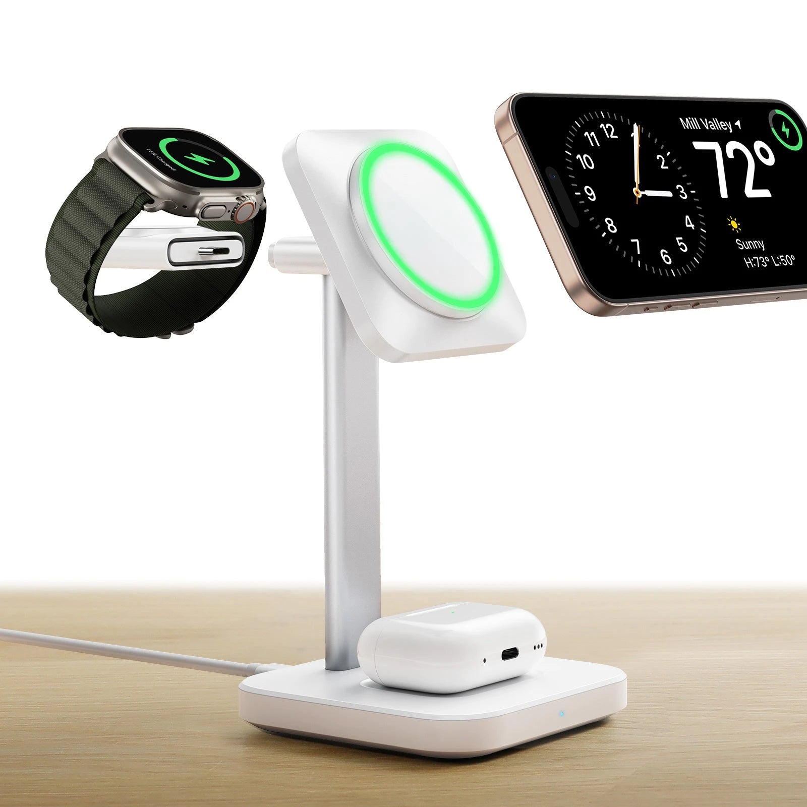 ESR Qi2 3-in-1 Watch Wireless Charging Set