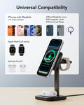 3-in-1 Watch Wireless Charging Set (HaloLock) - Black - US-Plug