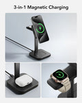 3-in-1 Watch Wireless Charging Set (HaloLock) - Black - US-Plug