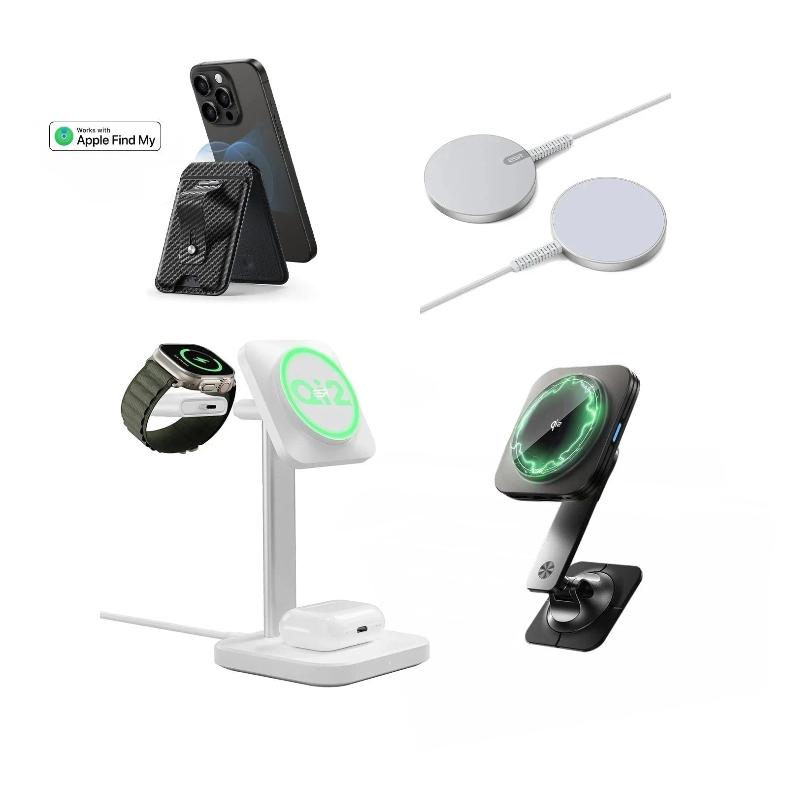 MagSafe Charging Bundle for Home, Car & Work with Find My Wallet - US Plug ESR ESR