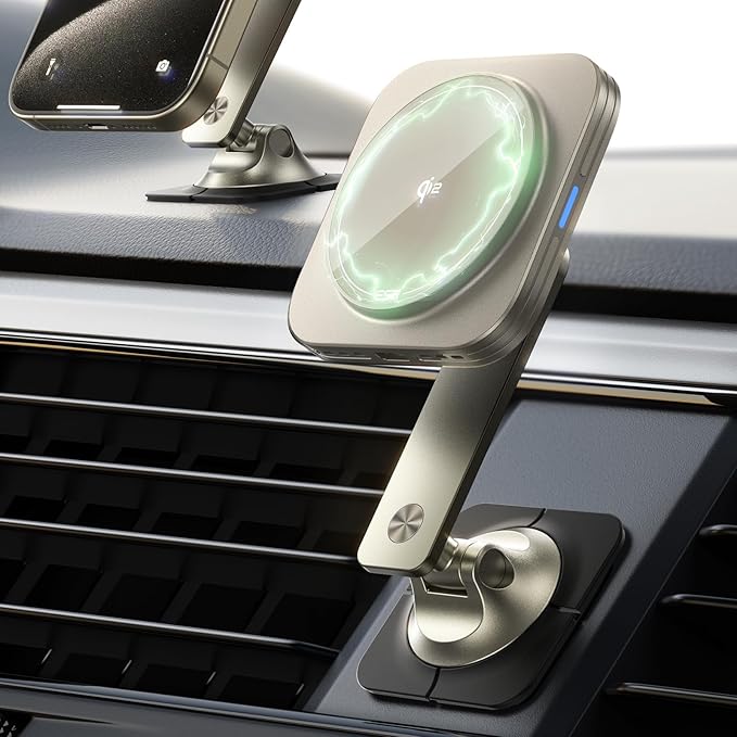 Qi2 Dashboard Wireless Charger (HaloLock) - Titanium ESR ESR