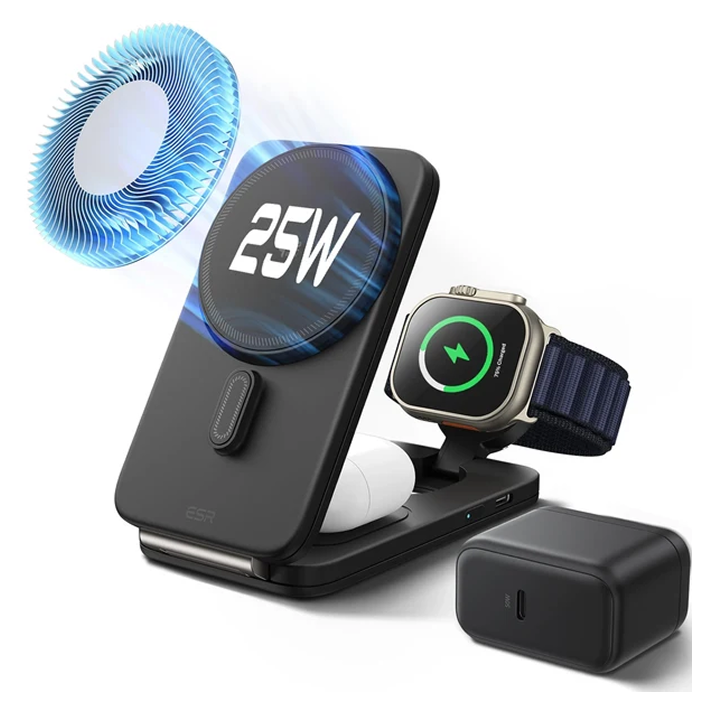 <strong>CryoBoost</strong> Foldable 3-in-1 Magnetic Charging Station