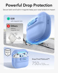 ESR FlickLock AirPods 4 case in light blue, earbuds and charging case not included