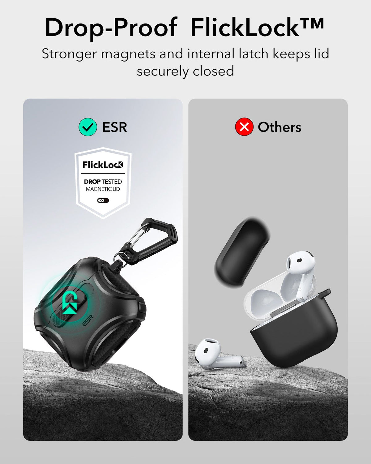 AirPods 5 Cyber FlickLock Magnetic Case - Black ESR ESR