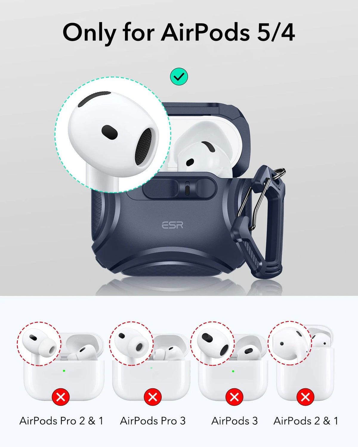 AirPods 5 Cyber FlickLock Magnetic Case - Blue ESR ESR