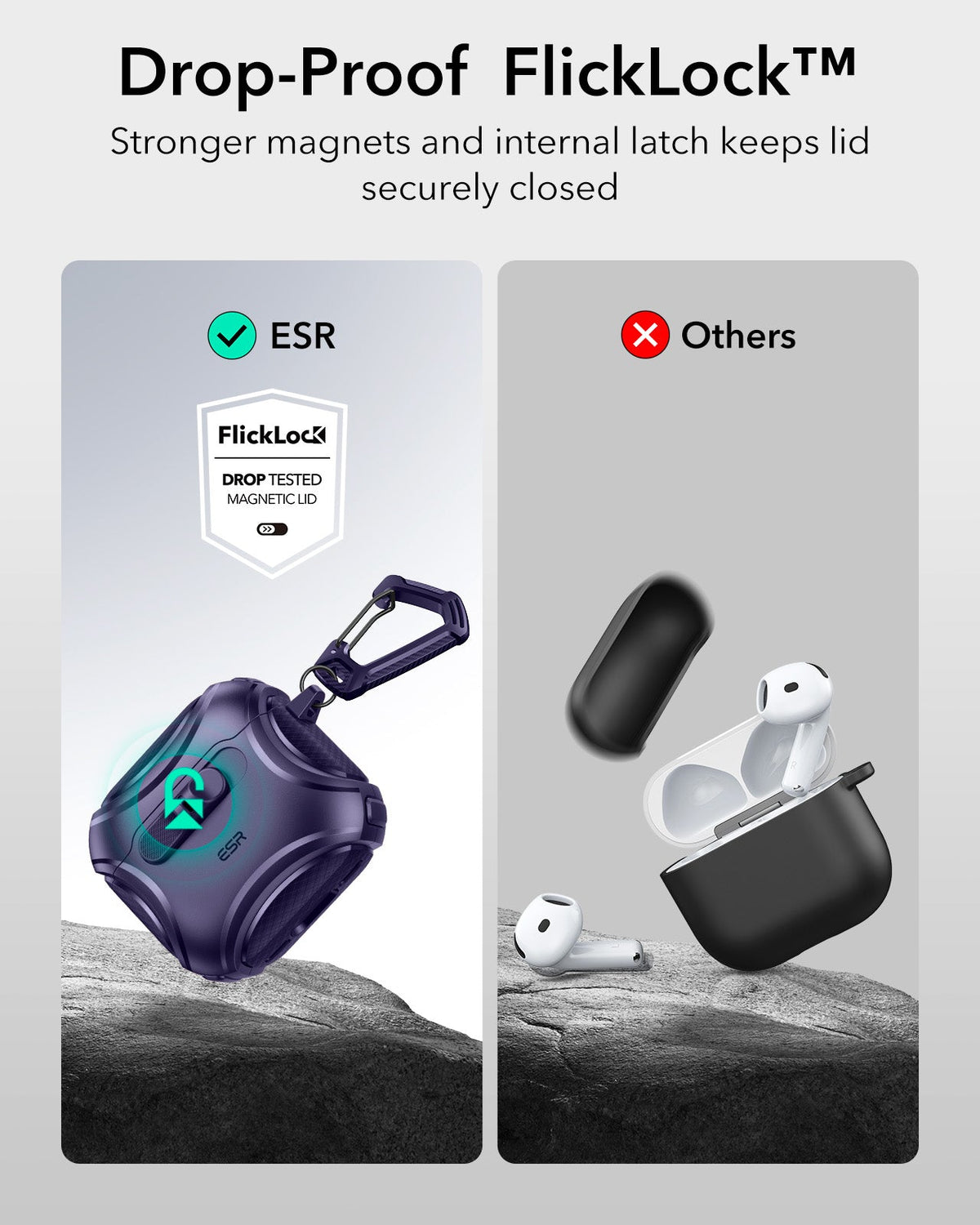 AirPods 5 Cyber FlickLock Magnetic Case - Purple ESR ESR