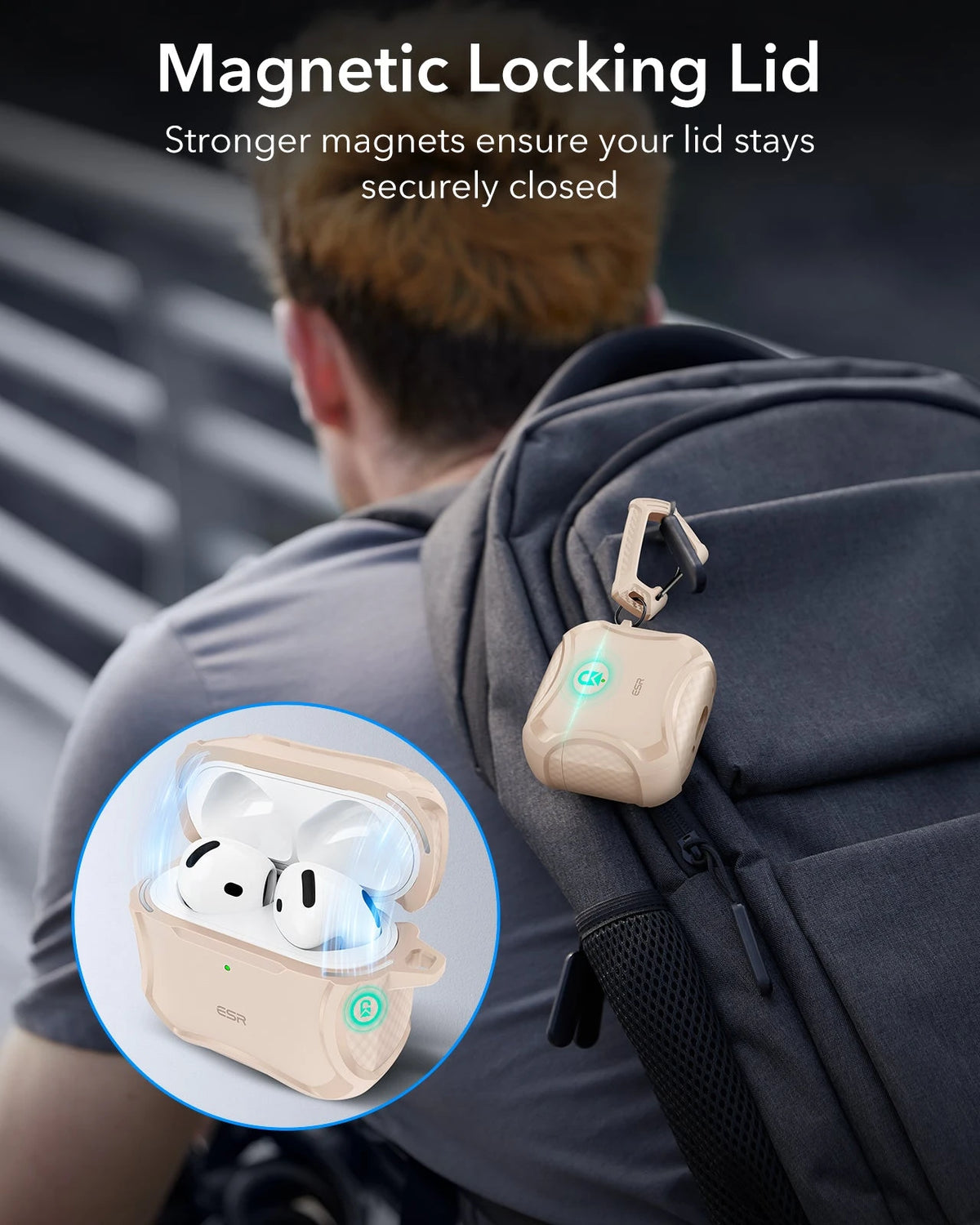 AirPods 5 Cyber Tough Magnetic Case - Desert Titanium ESR ESR