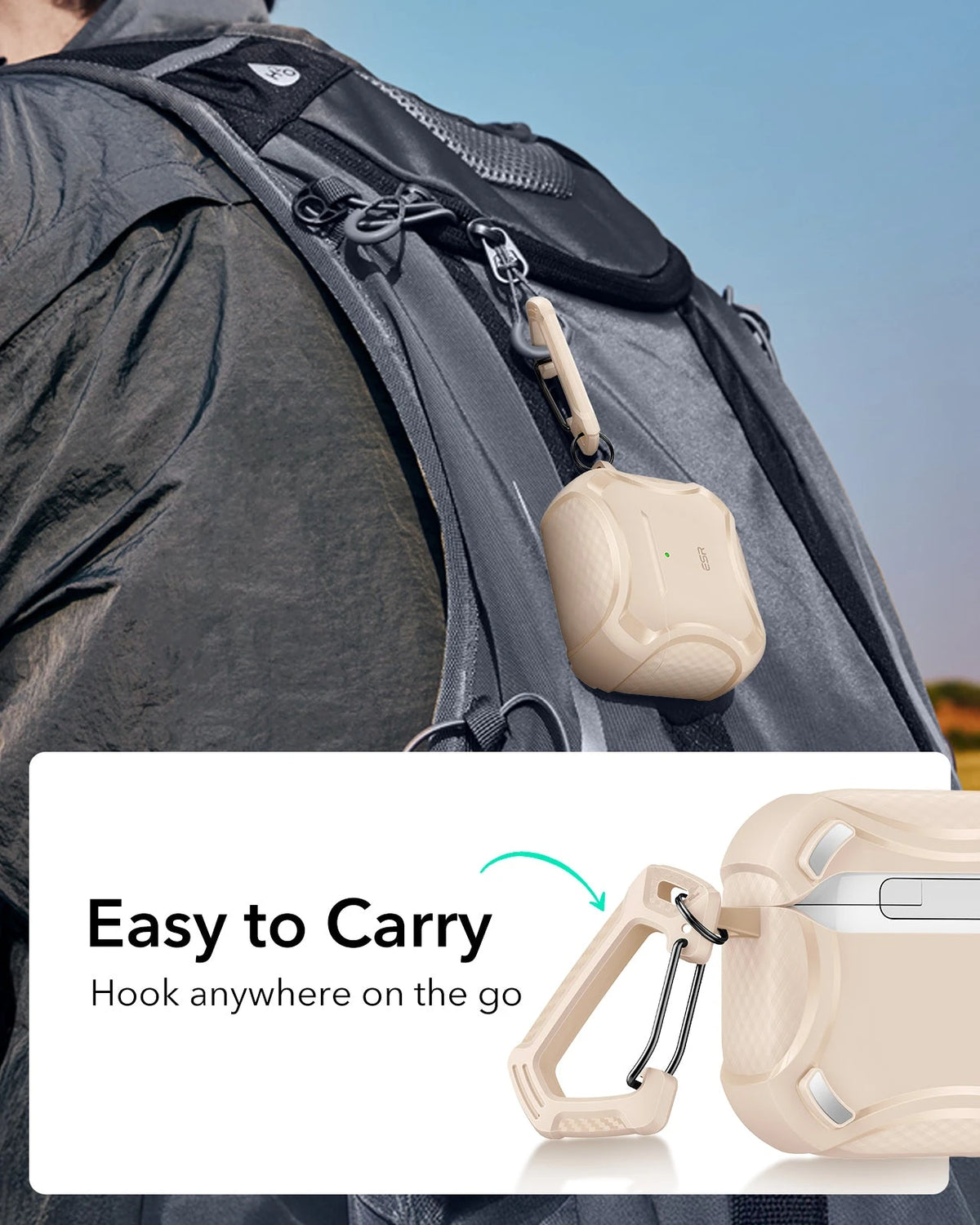 AirPods 5 Cyber Tough Magnetic Case - Desert Titanium ESR ESR