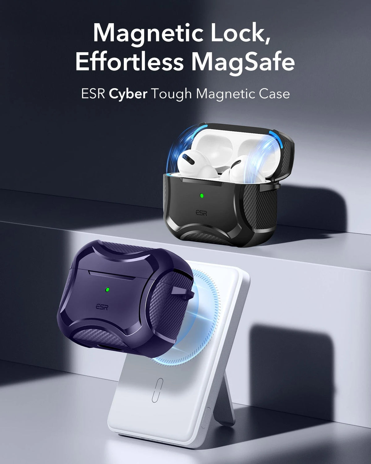 AirPods 5 Cyber Tough Magnetic Case - Purple ESR ESR
