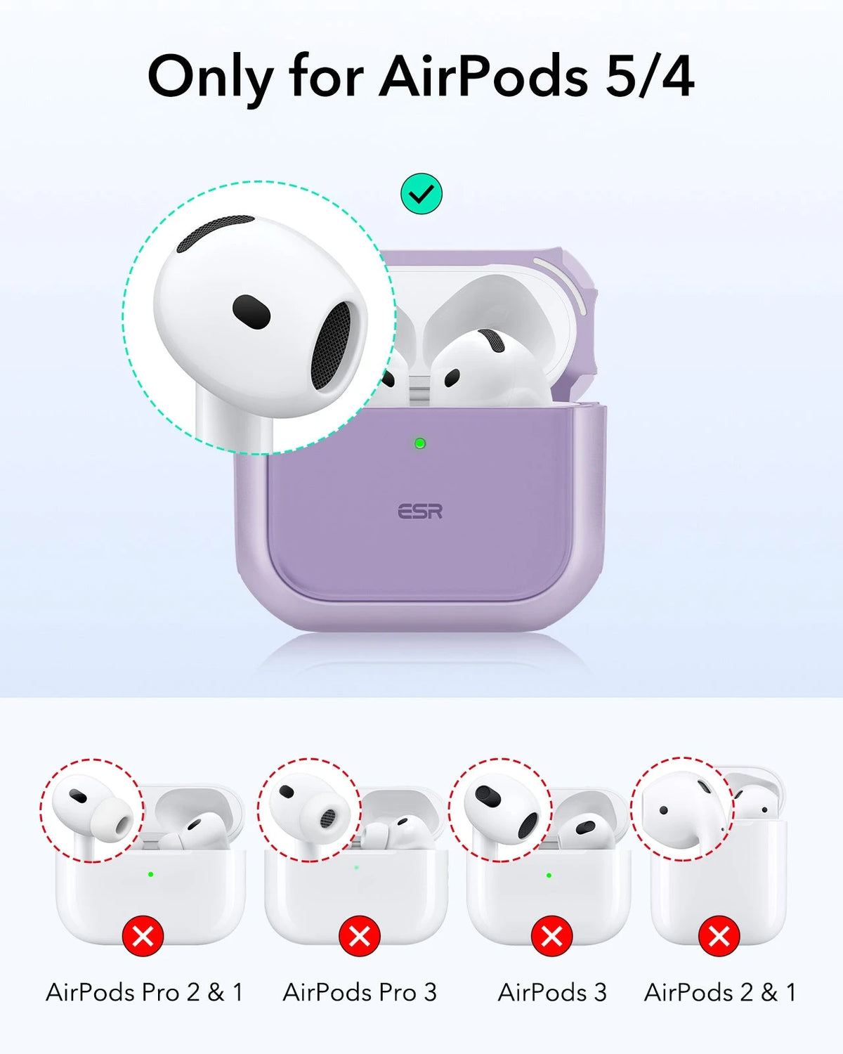 AirPods 5 Orbit Hybrid Magnetic Case - Purple ESR ESR