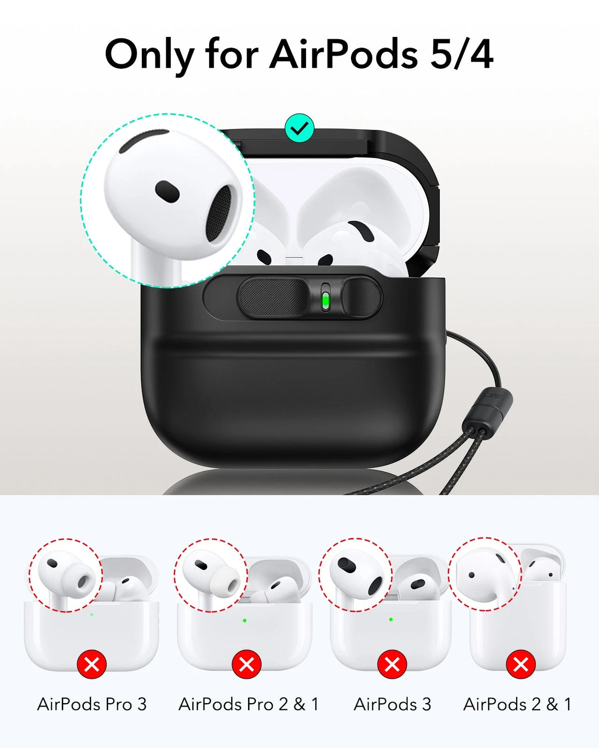 AirPods 5 Pulse FlickLock Magnetic Case - Black ESR ESR