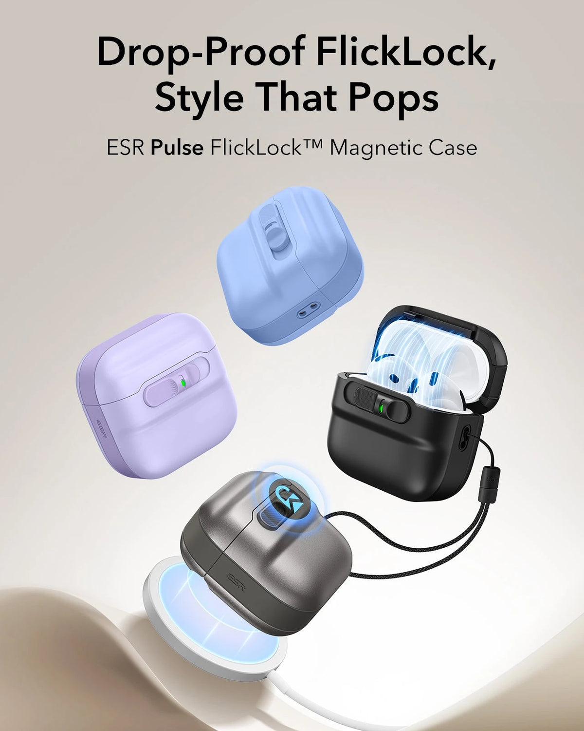 AirPods 5 Pulse FlickLock Magnetic Case - Black ESR ESR