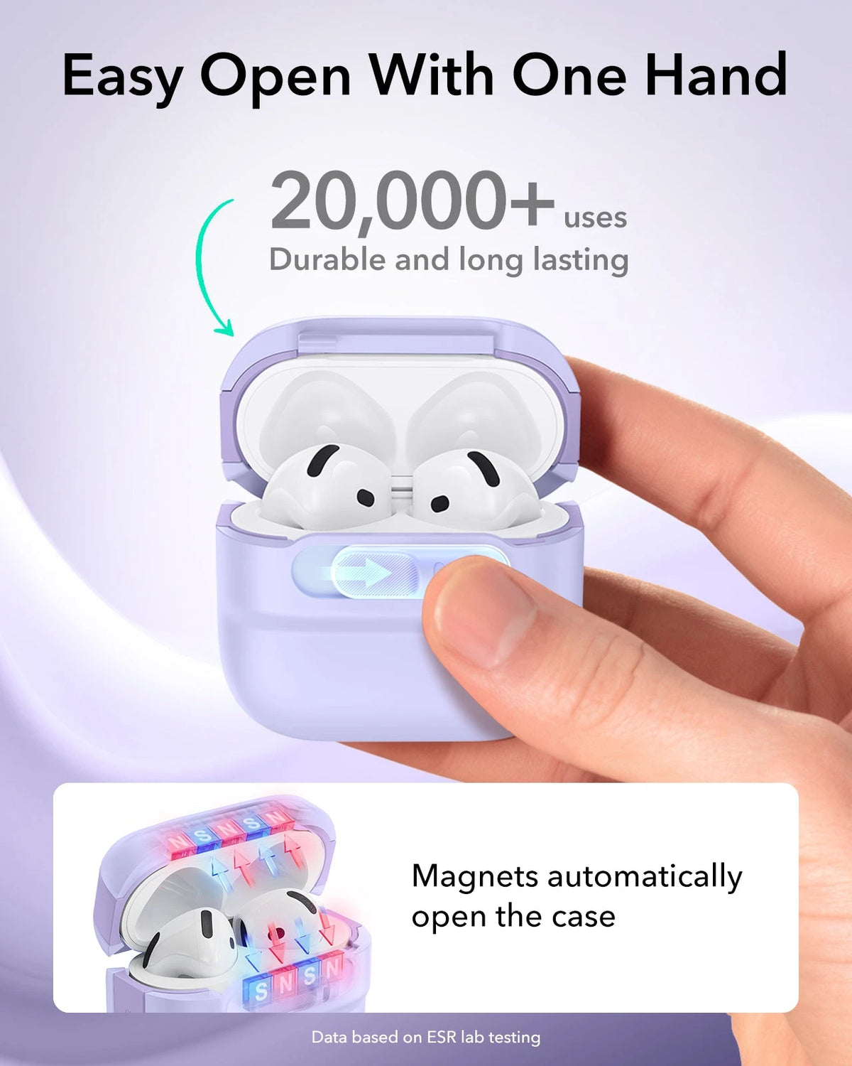 AirPods 5 Pulse FlickLock Magnetic Case - Lavender ESR ESR