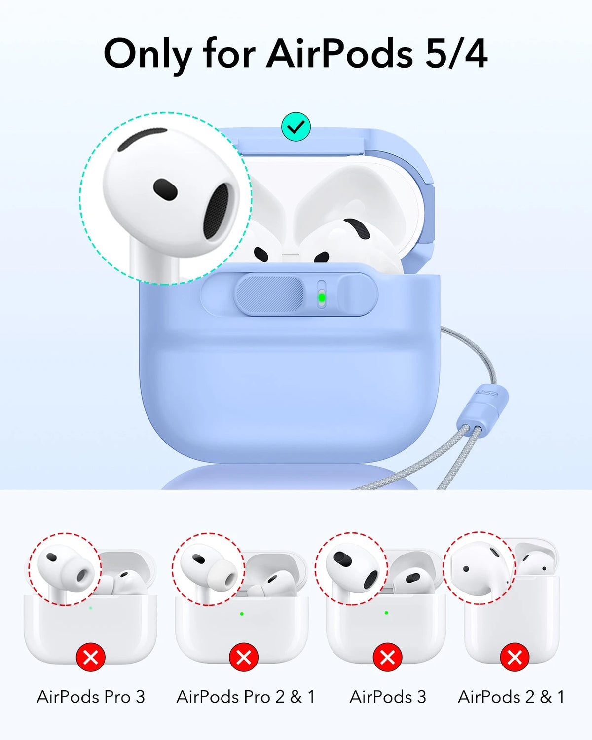 AirPods 5 Pulse FlickLock Magnetic Case - Light Blue ESR ESR