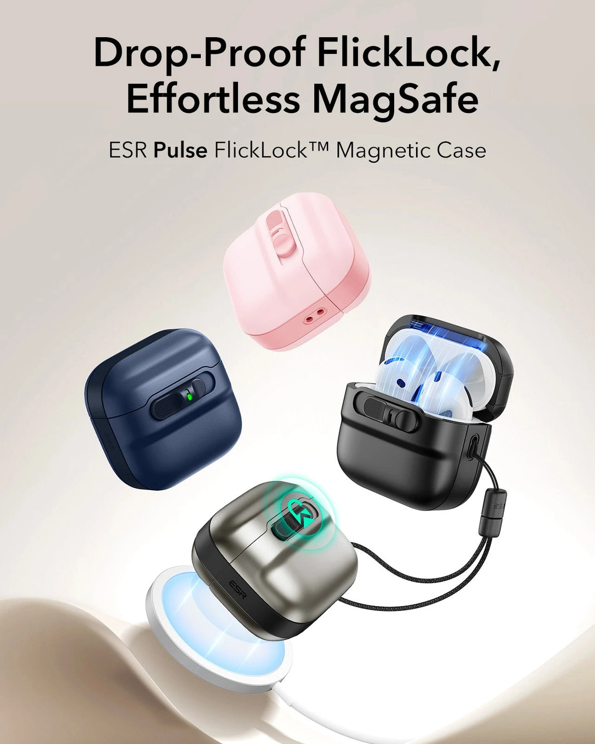 AirPods 5 Pulse FlickLock Magnetic Case - Pink ESR ESR