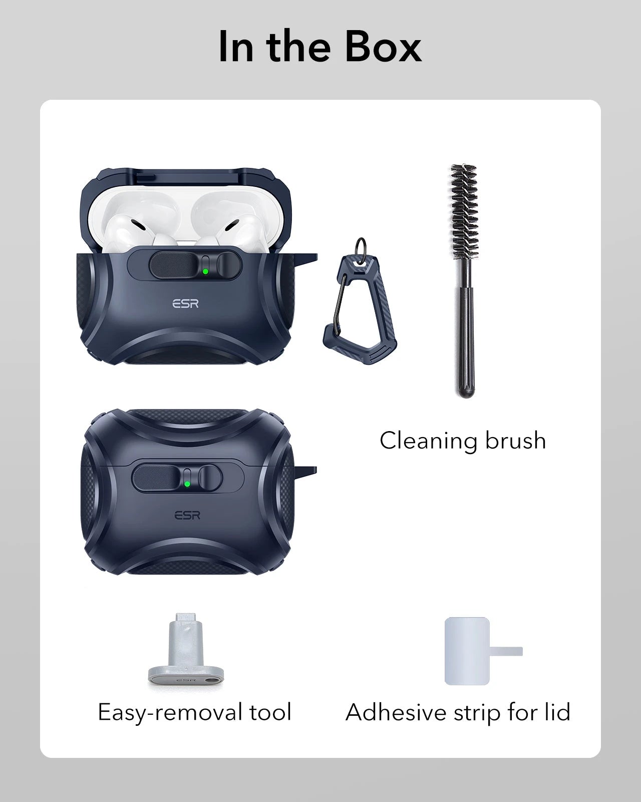 Blue MagSafe Charging Case for AirPods Pro 3 with Keychain|ESR