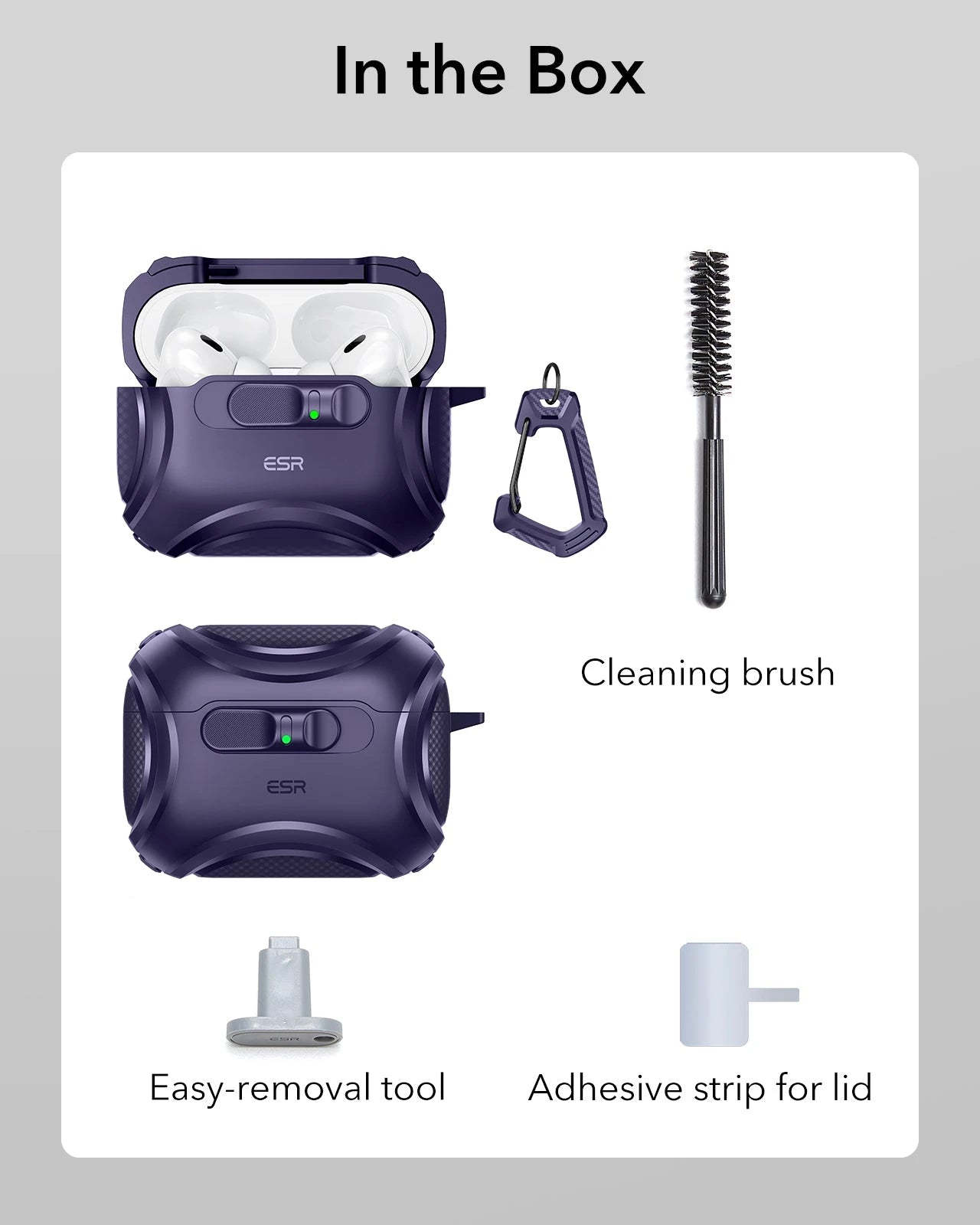 Purple Magnetic Charging Case for AirPods Pro 3 with Secure Fit | ESR