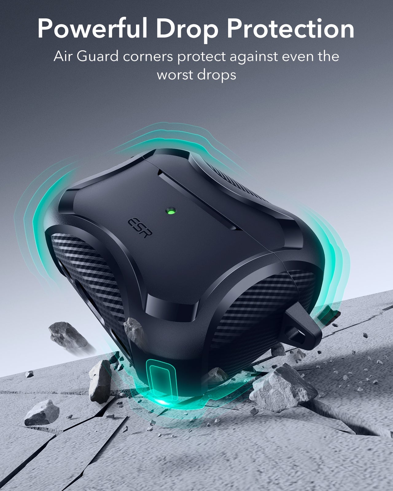 ESR AirPods Pro 3 Rugged Charging Case Blue Powrful Drop Protection
