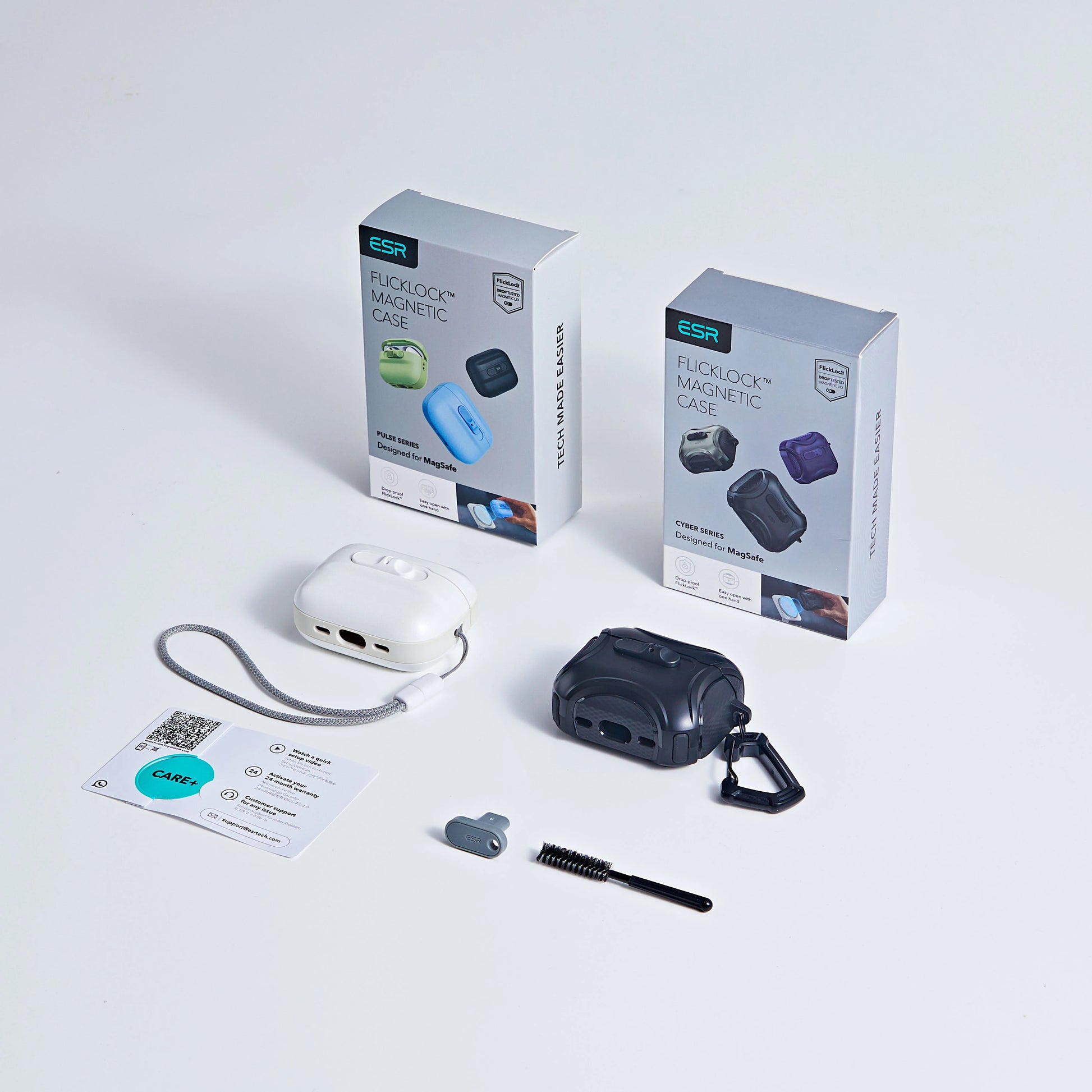 AirPods Pro 3 Dual Style Security Lock Bundle - Black & White ESR ESR