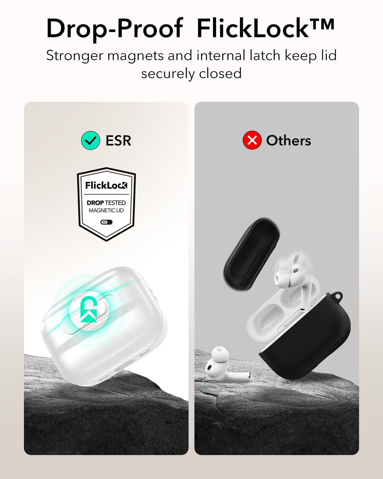 Couples AirPods Pro 3 Lock Case Bundle: Titanium Cyber & White Pulse