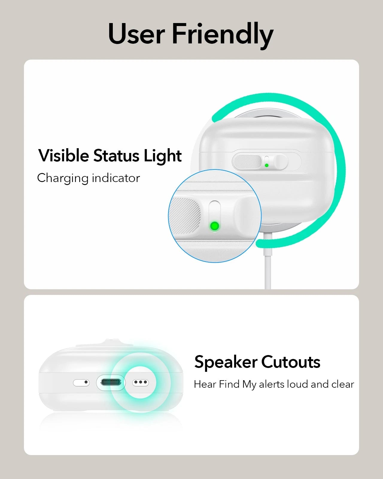 Couples AirPods Pro 3 Lock Case Bundle: Titanium Cyber & White Pulse