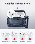 AirPods Pro 3 Dual Style Security Lock Bundle - Navy Blue & Black ESR ESR
