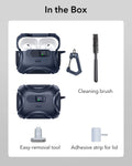 AirPods Pro 3 Dual Style Security Lock Bundle - Navy Blue & Black ESR ESR