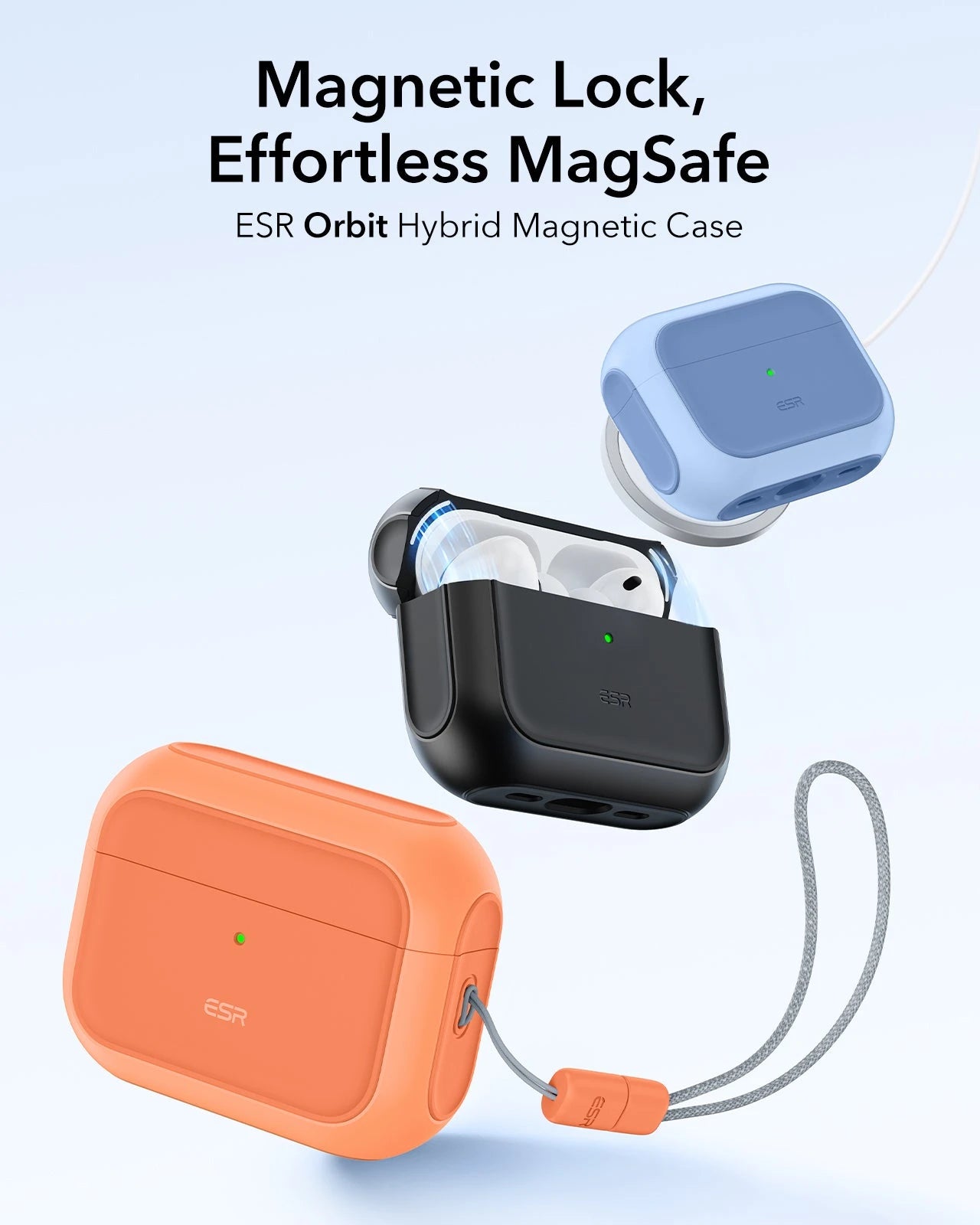 Orange AirPods Pro 3 Wireless Earbuds Charging Case Cover | ESR Orbit