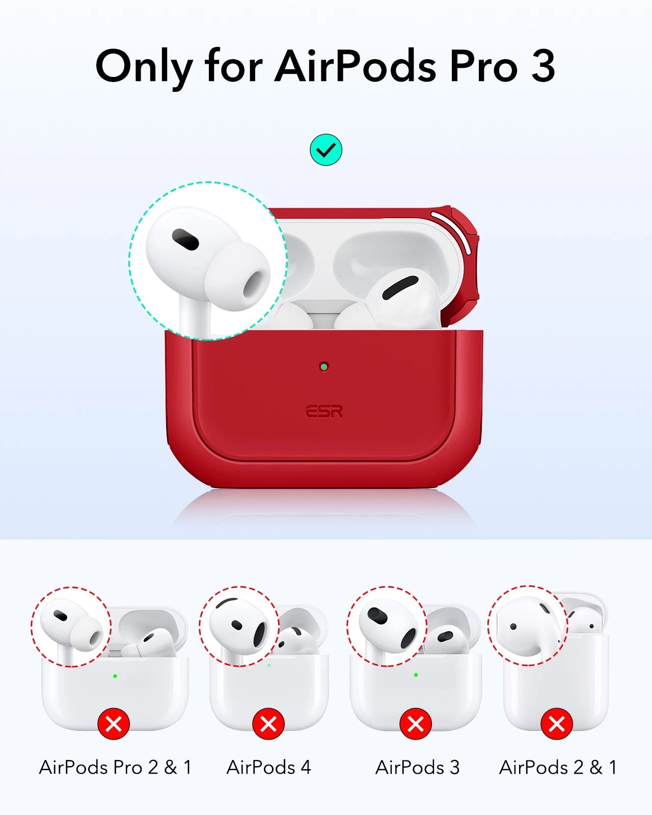 AirPods Pro 3 Oribt Hybird Magnetic Case - Dark Red ESR ESR
