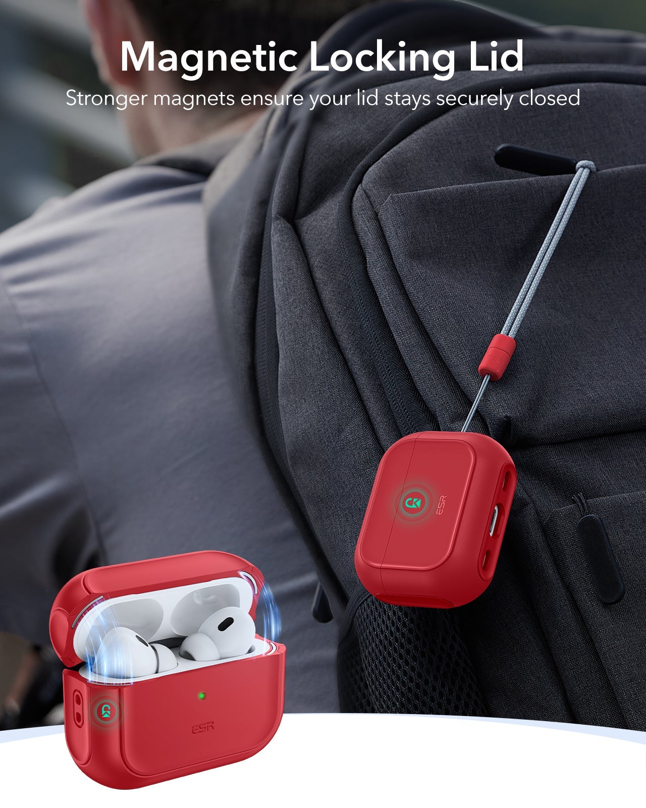AirPods Pro 3 Oribt Hybird Magnetic Case - Dark Red ESR ESR