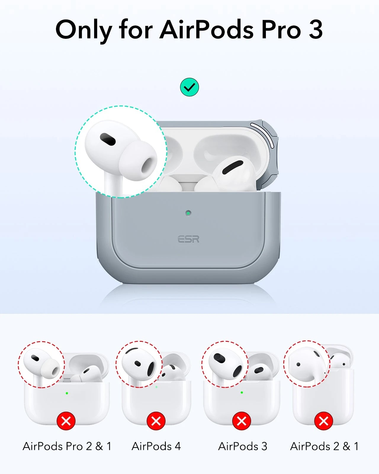 Gray AirPods Pro Case for airpods pro 3