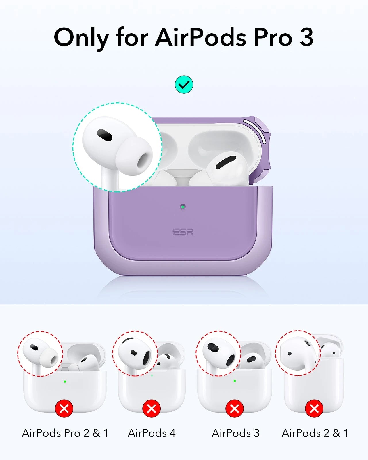 AirPods Pro 3 Oribt Hybird Magnetic Case - Lavender ESR ESR