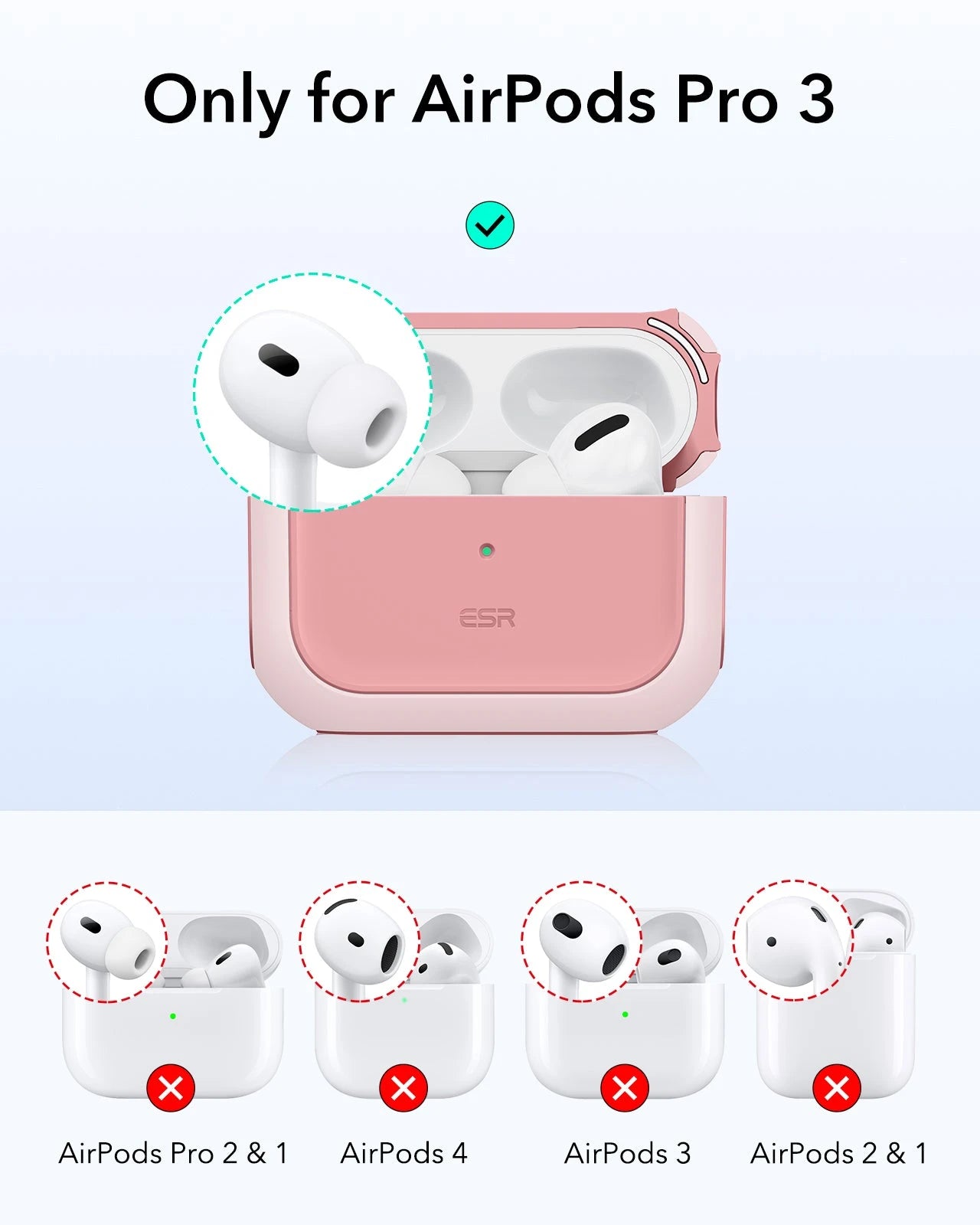 AirPods Pro 3 Oribt Hybird Magnetic Case - Pink ESR ESR