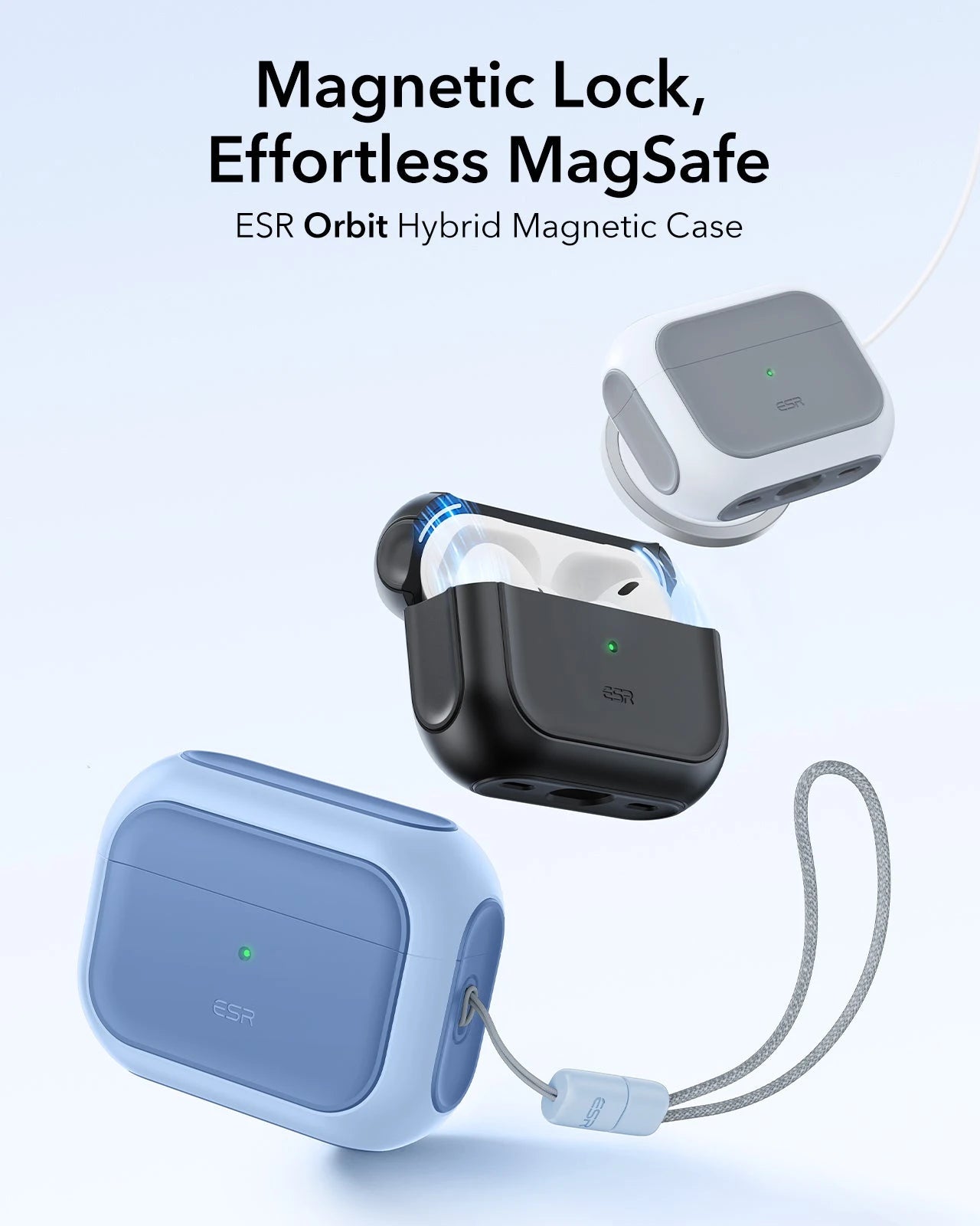 Powder Blue Lightweight AirPods Pro 3 MagSafe Case|ESR Orbit Hybrid