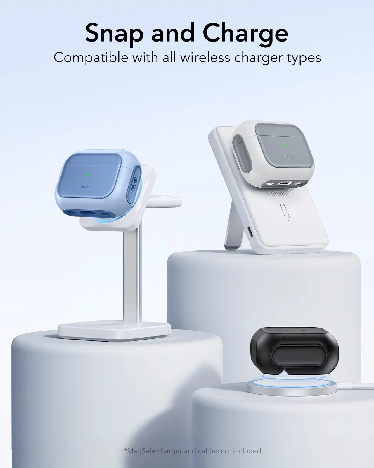 Powder Blue Lightweight AirPods Pro 3 MagSafe Case|ESR Orbit Hybrid