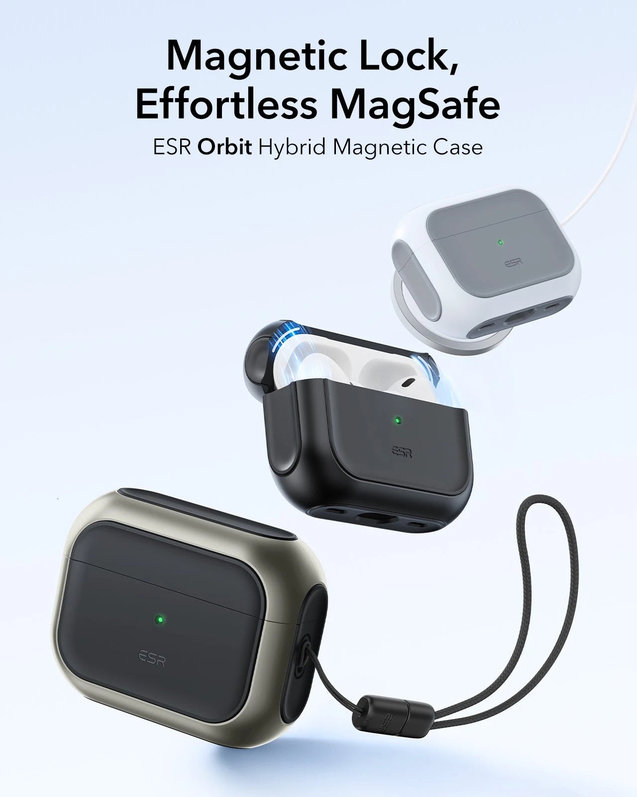Shockproof Titanium AirPods Pro 3 MagSafe Charging Case|ESR Orbit