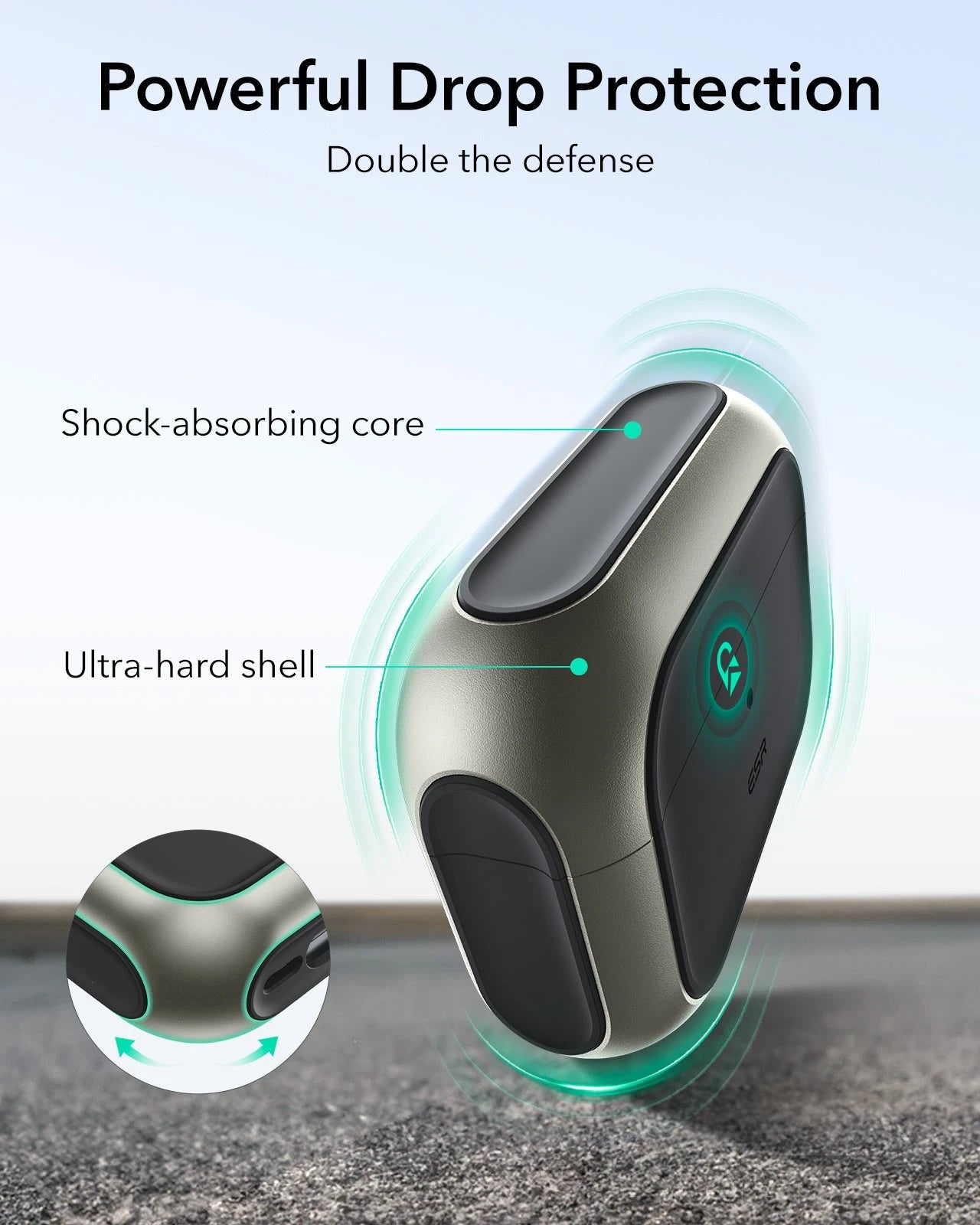Shockproof Titanium AirPods Pro 3 MagSafe Charging Case|ESR Orbit