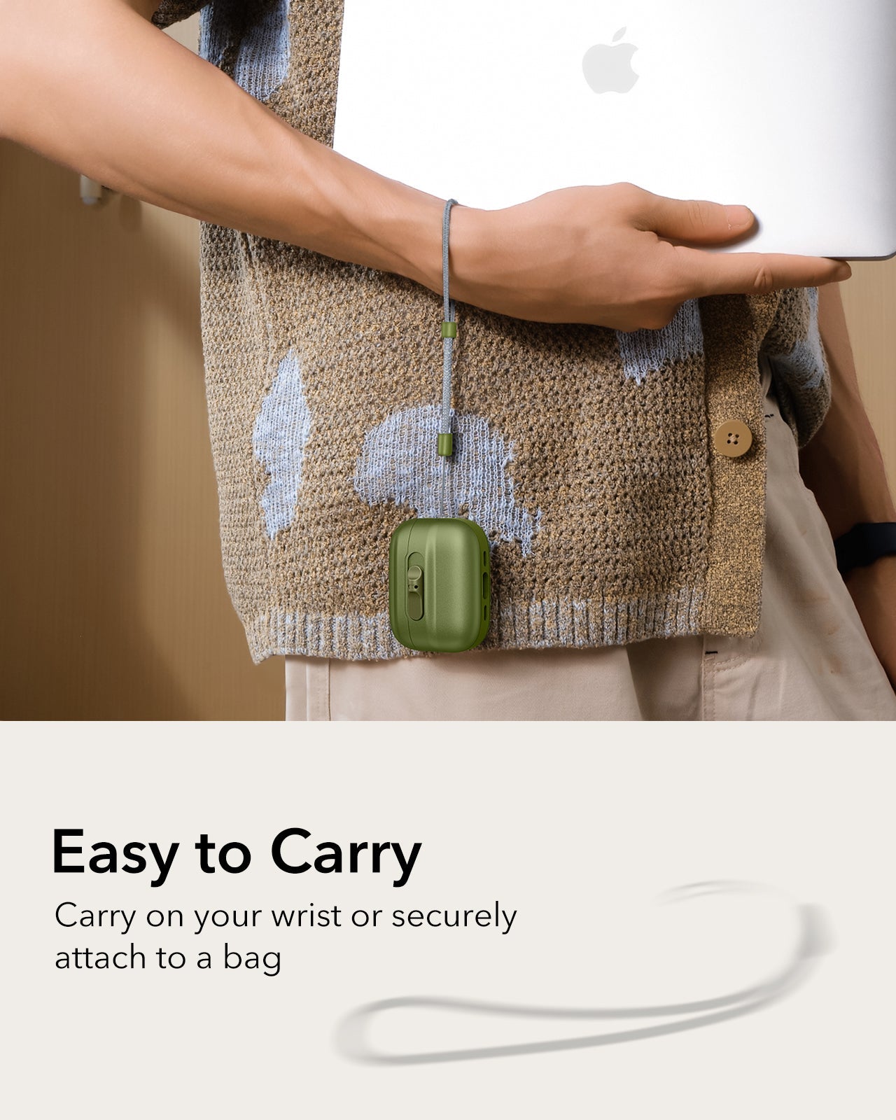 Green Securing/Locking AirPods Pro 3 MagSafe Case with Lanyard|ESR