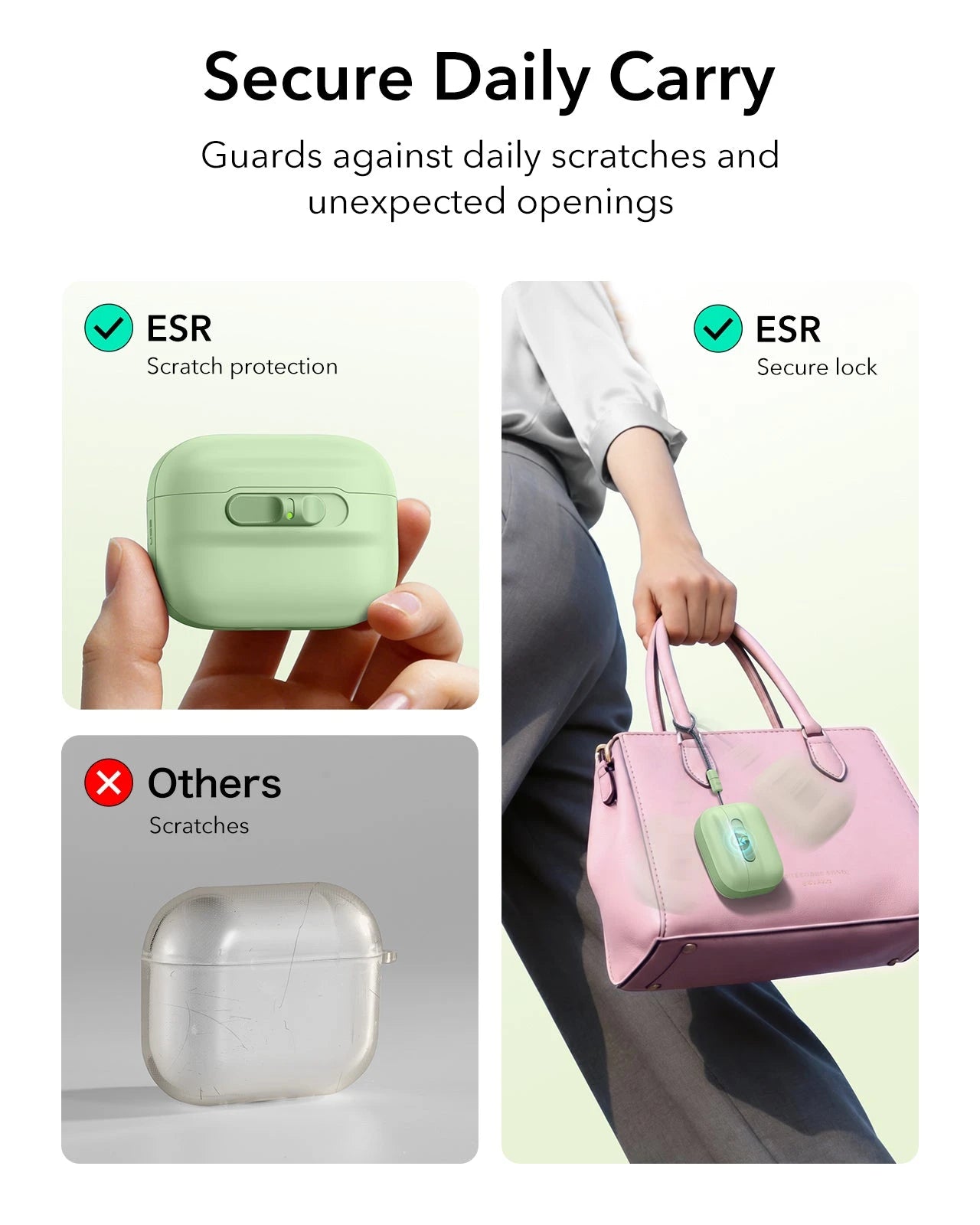 Light Green AirPods Pro 3 MagSafe Case Cover with Lanyard | ESR Pulse