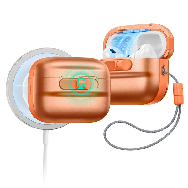 Orange AirPods Pro 3 Wireless MagS Case Cover with Lanyard | ESR Pulse