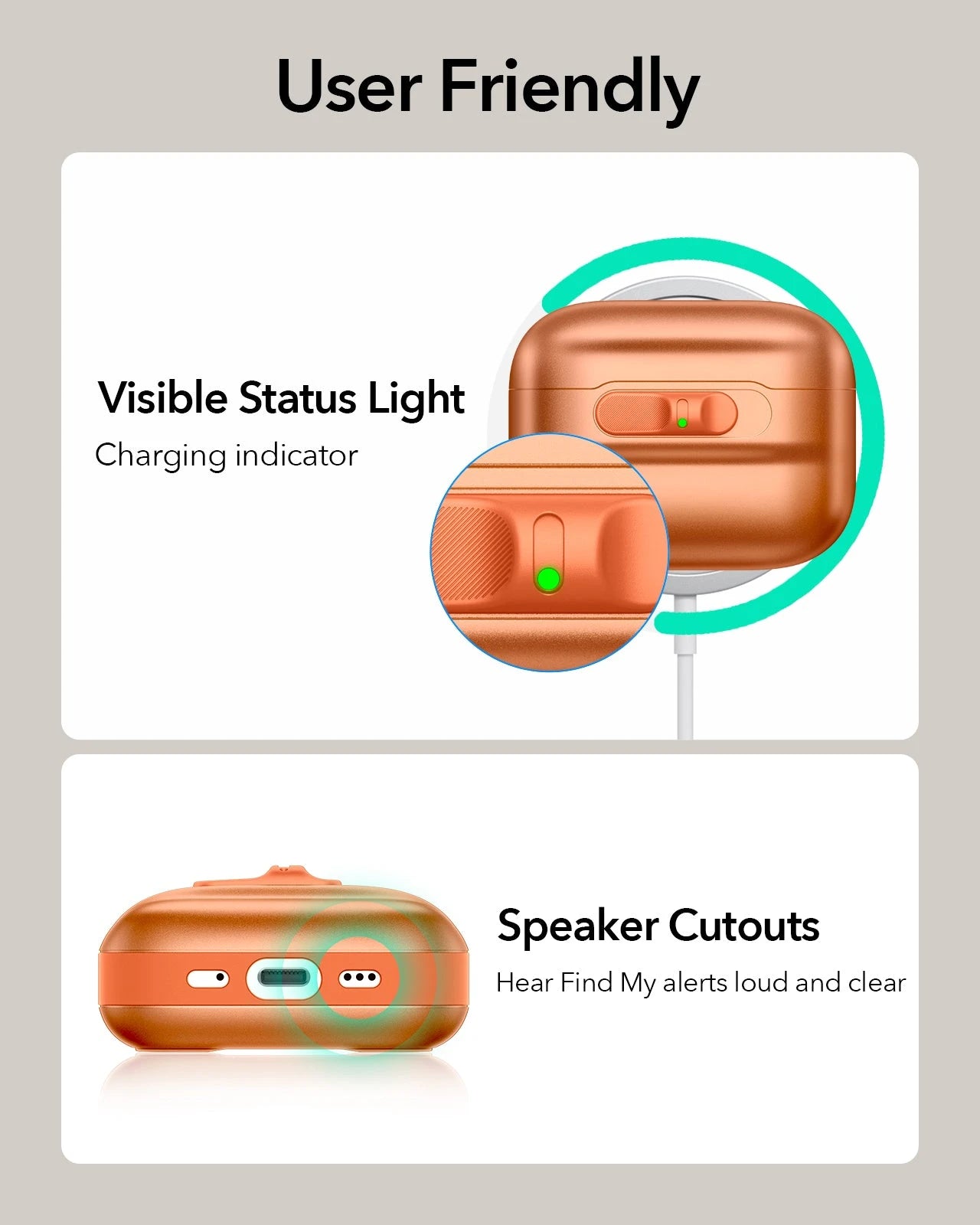 AirPods Pro 3 Pulse FlickLock Charging Case Cover Orange user friendly